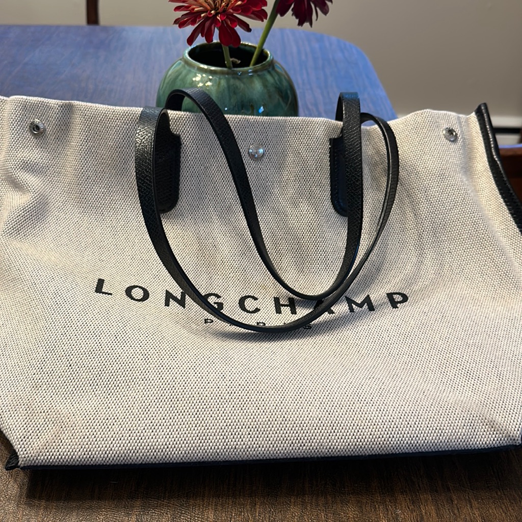 Longchamp Paris Essential Toile Large Canvas Tote Bag - Gently Used